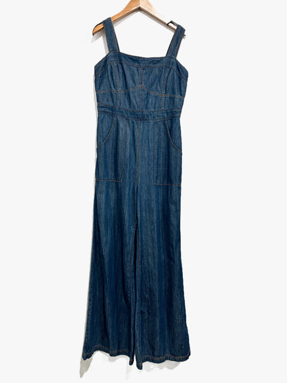 Anthropologie Ett:Twa Denim Chambray Jumpsuit - 4