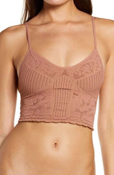 Free People Brown Lace Bralette XS/S