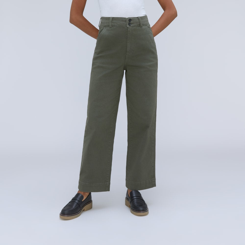 Everlane The Organic Wide Leg Pant in Kambaba - 10