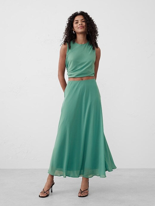 Banana Republic Factory Green Tank and Skirt Set - Large