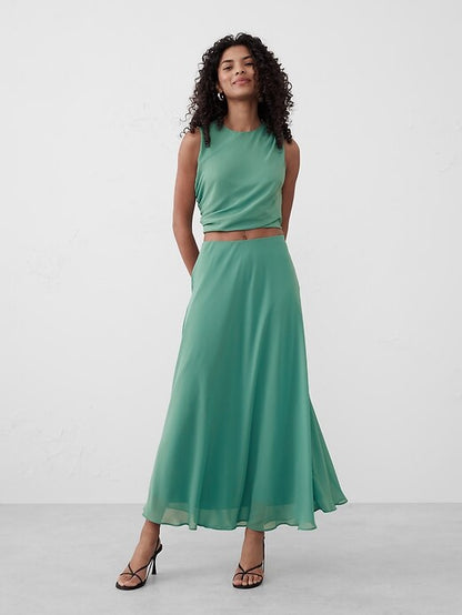 Banana Republic Factory Green Tank and Skirt Set - Large
