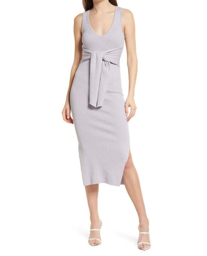 Good American Purple Rib Maxi Dress - 5