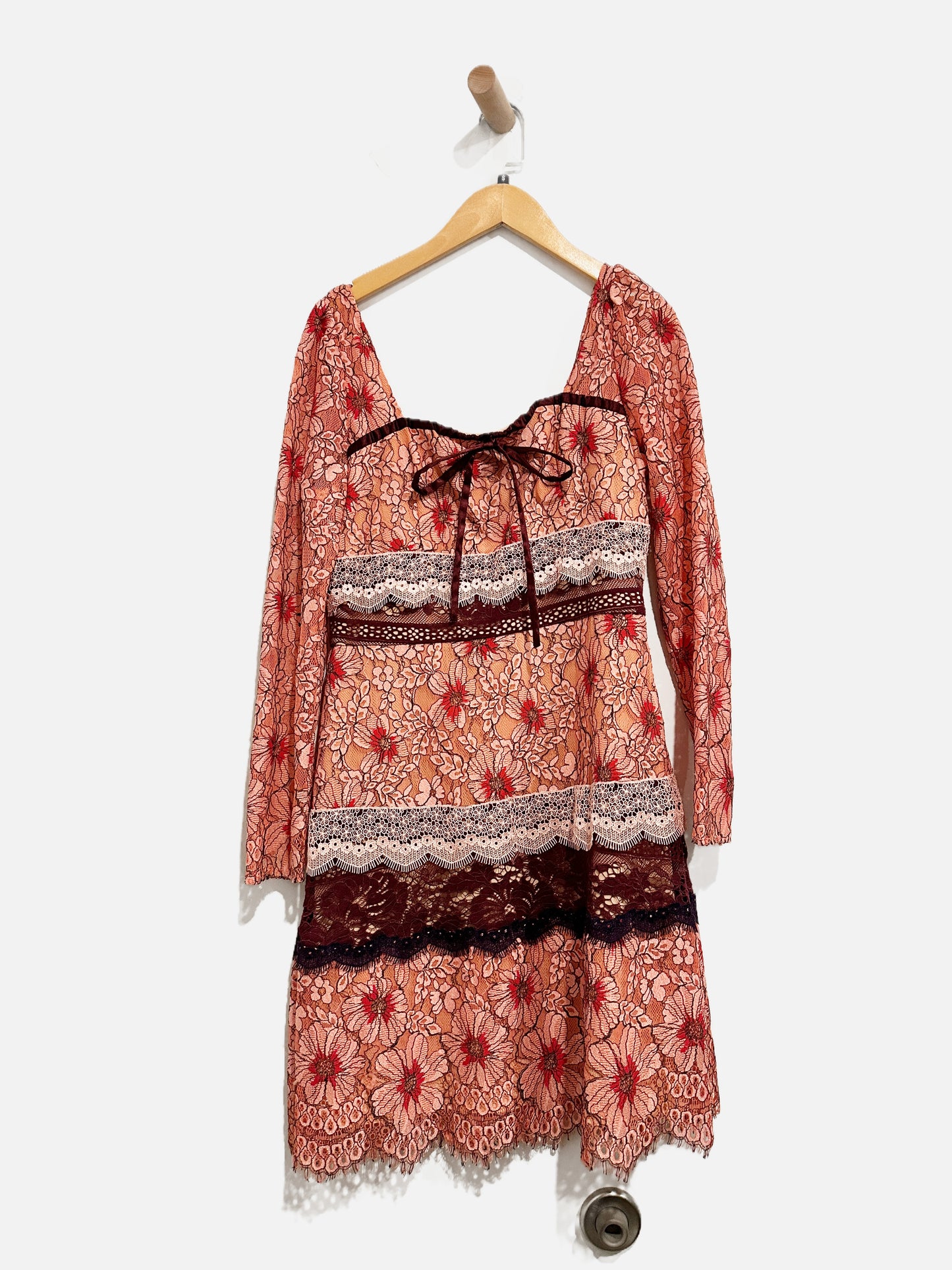 Foxie Dox Pink Lace Mini Dress - 6