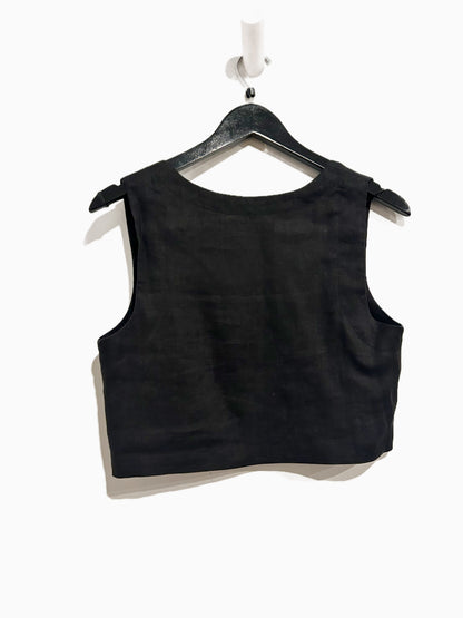 Petal + Pup Black Linen Pant Set - 4