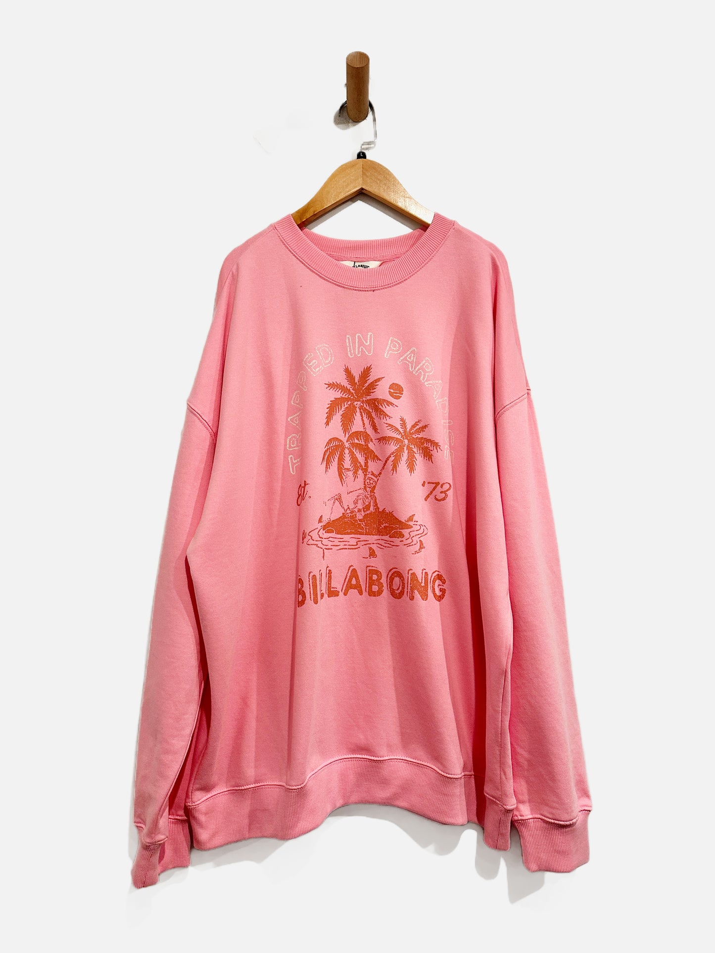 Billabong Pink Graphic Sweatshirt - Large