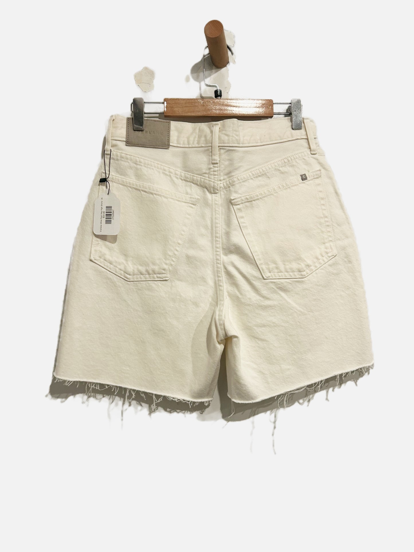 Everlane White Rigid Way-High Shorts - 26