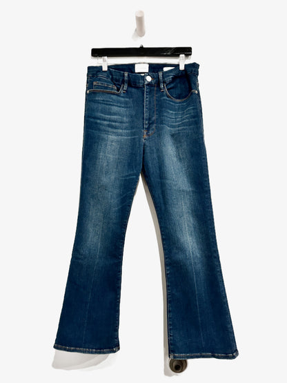 Frame Le One Crop Mini Bootcut Jeans - 2