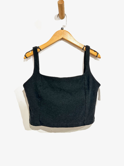 Beyond Yoga Spacedye Impress Cropped Tank in Darkest Night - Large