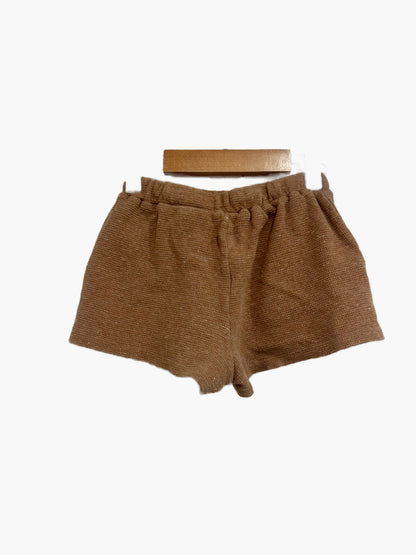 Kendi Brown Waffle Knit Short Set - 4T