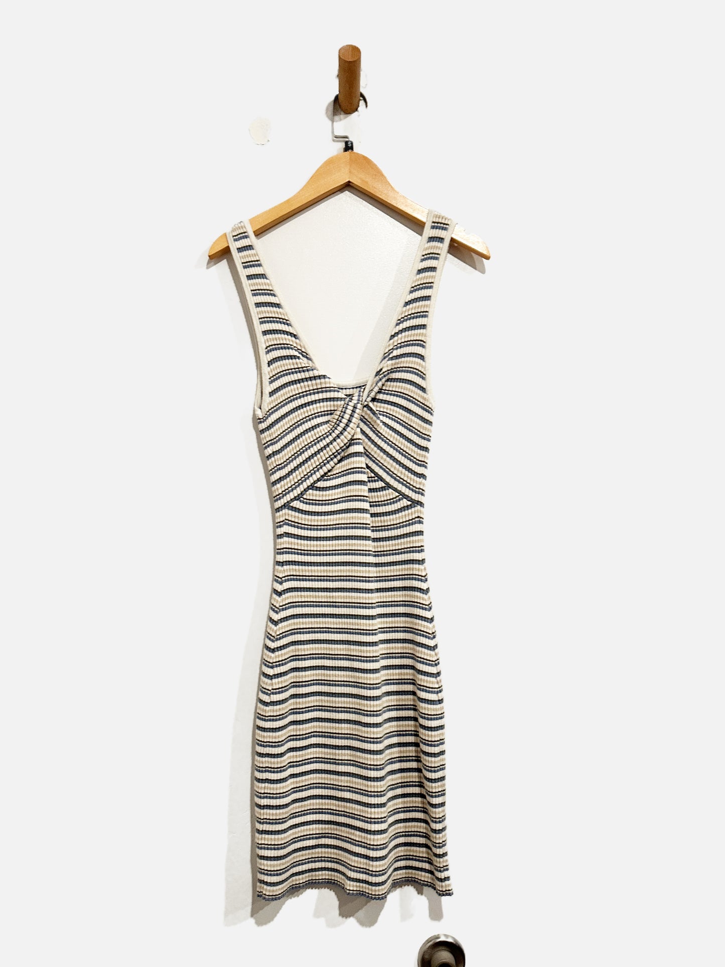 Abercrombie & Fitch Striped Ribbed Knit Mini Dress -Small