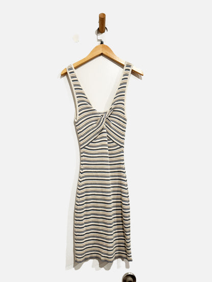 Abercrombie & Fitch Striped Ribbed Knit Mini Dress -Small