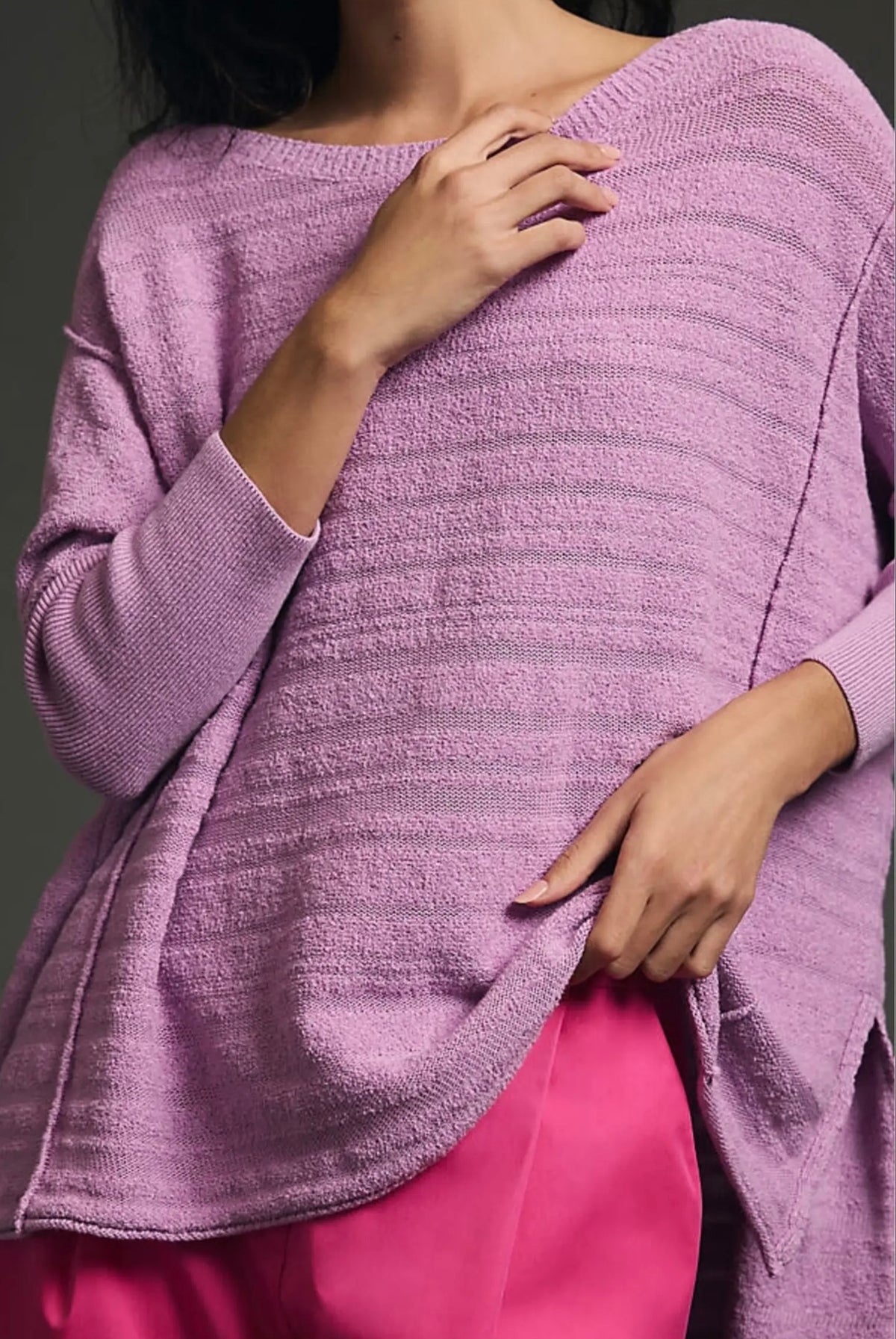 Anthropologie Pilcro Oversized Sweater Tunic in Lilac - Large