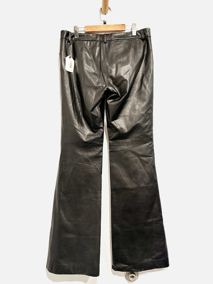 Theory Black Leather Pants - 6