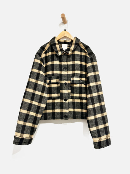 Joie Black/Brown Plaid Shacket - XL