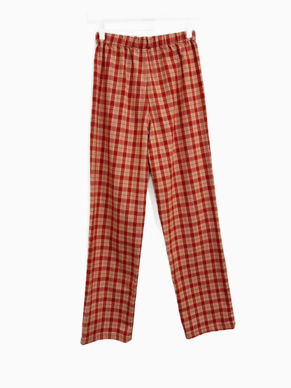 Brandy Melville Valentina Red Plaid Pants
