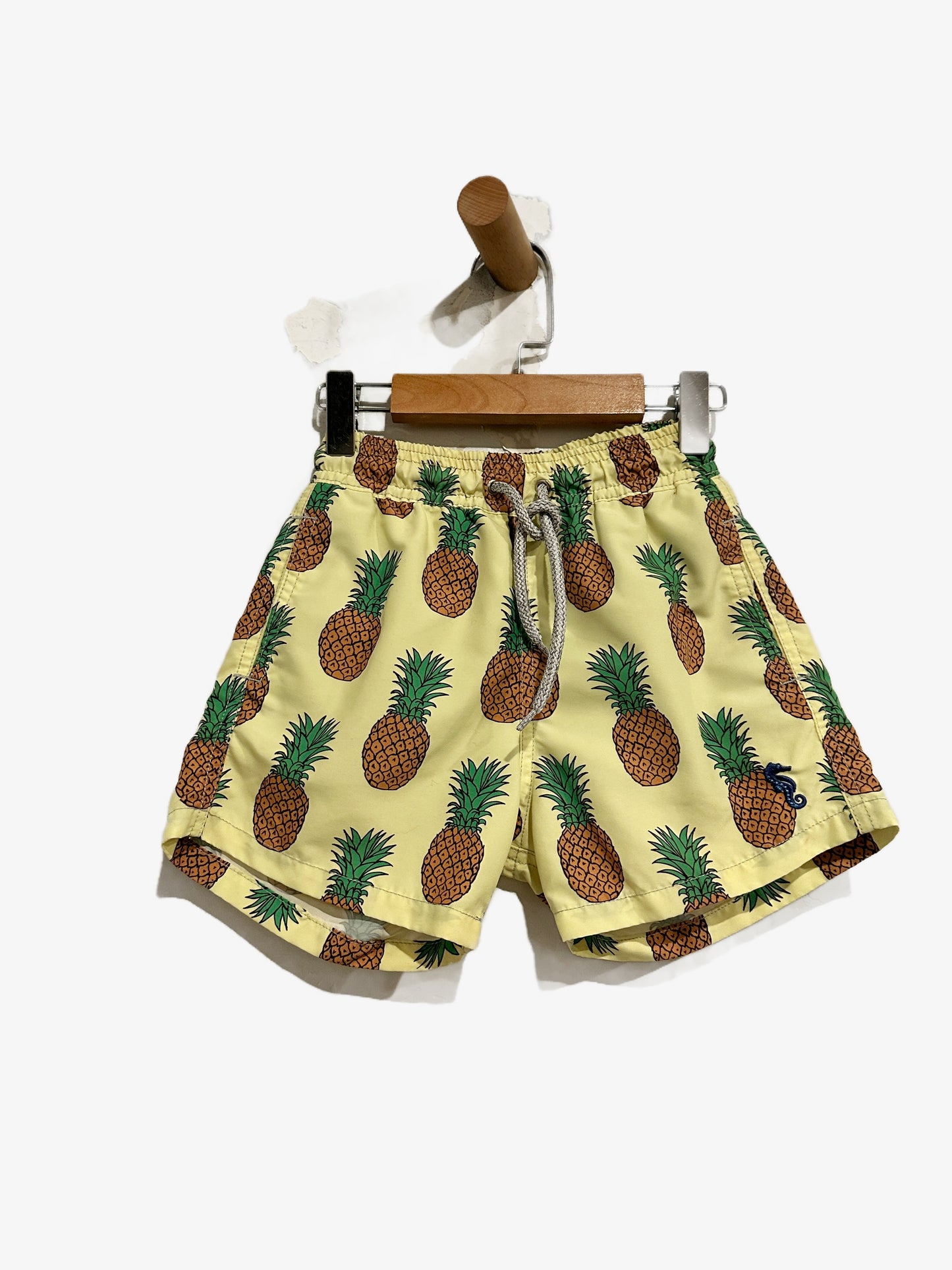Seven-Cyan Kids Pineapple Print Swim Trunks - XS