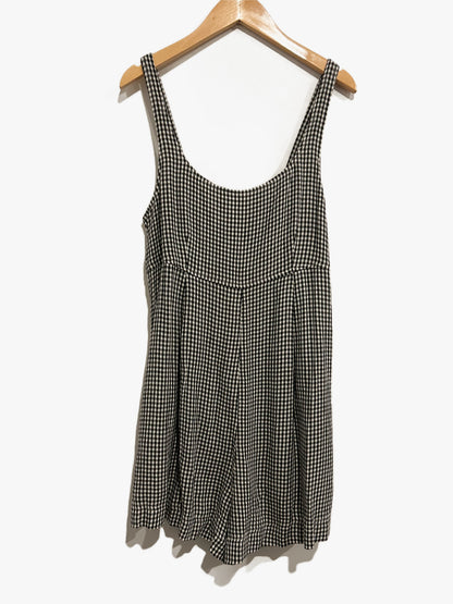 Z Supply Black Gingham Romper - Small