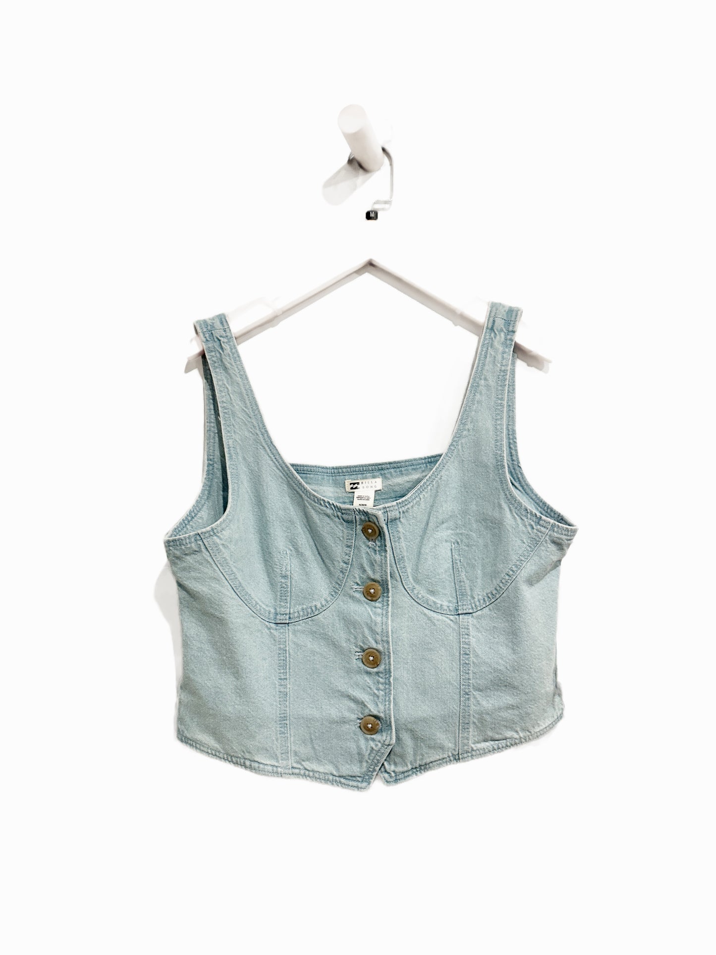 NWT Billabong Sunwashed Denim Vest in Salt Blue - Medium