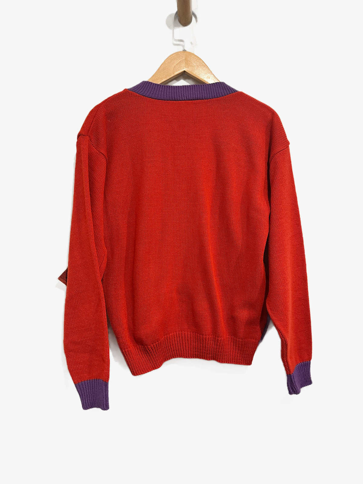 Girltown Vintage Red and Purple Heart Cardigan - 12/14