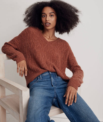 Madewell NWT Alna V-Neck Sweater - Small