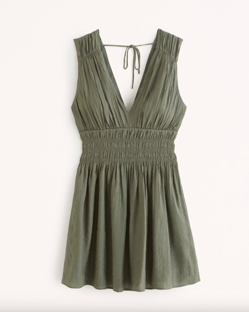 Abercrombie & Fitch Green Mini Dress - XSp