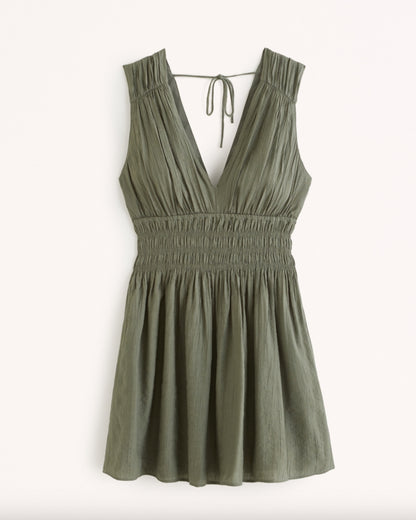 Abercrombie & Fitch Green Mini Dress - XSp