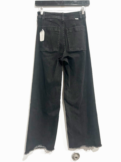 Billabong Free Fall Wide Leg Jeans in Black - 25