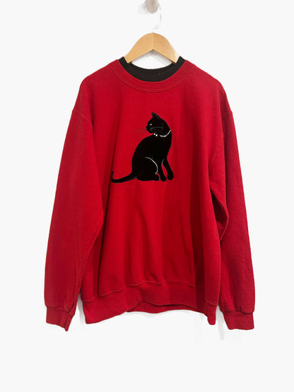 Country Store Vintage Black Cat Crewneck