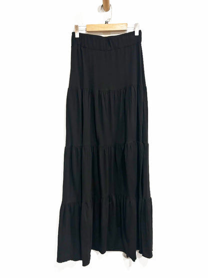 Michael Stars Heavenly Tiered Maxi Skirt in Black - XS