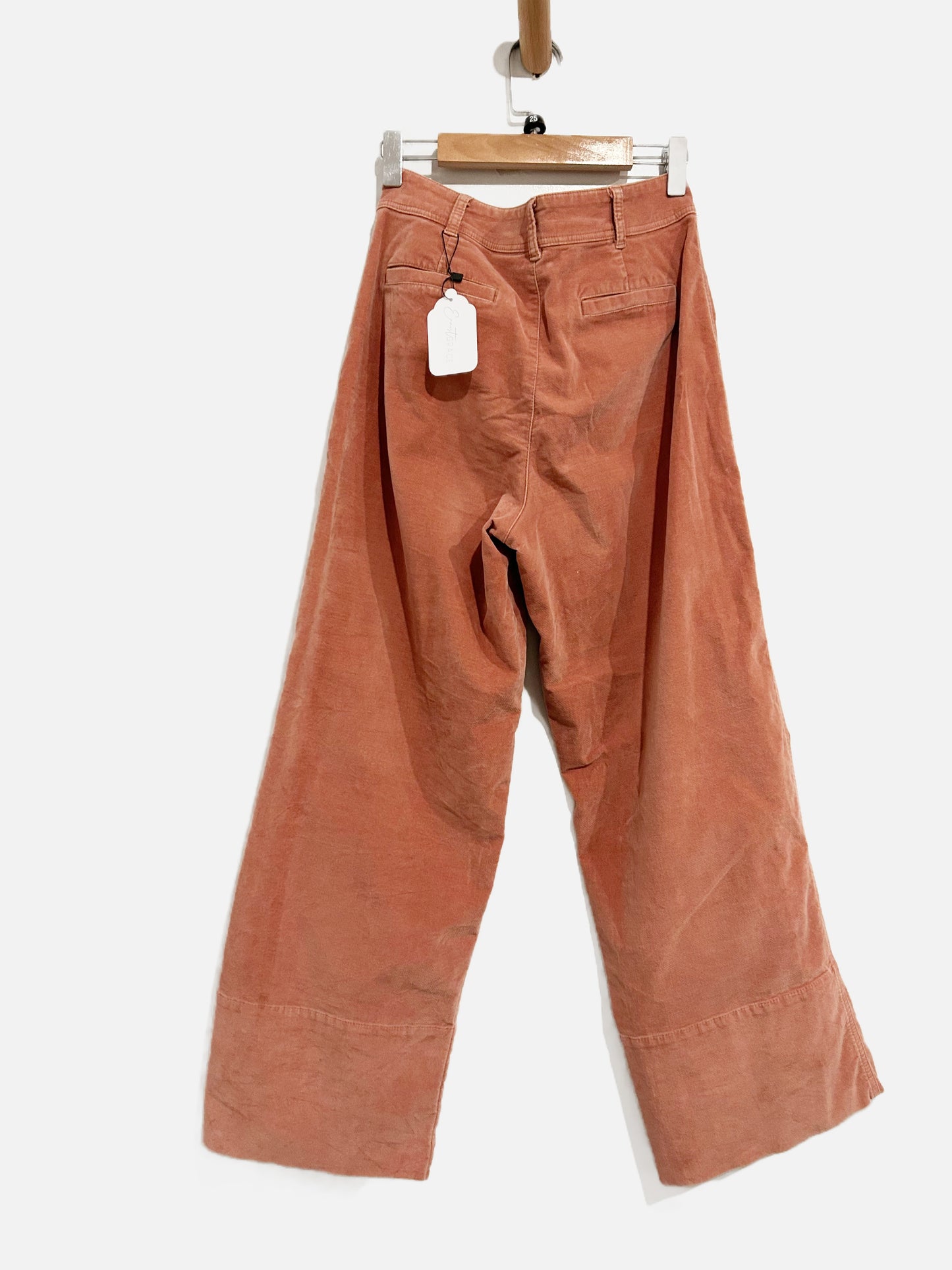 Madewell Pink Velvet Wide Leg Pants - 25