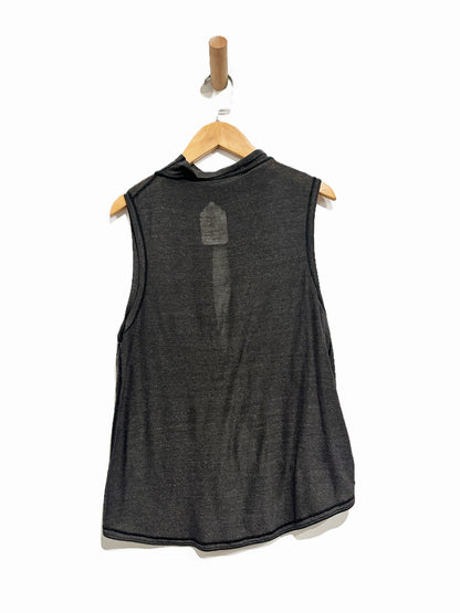 Lululemon Twist & Reach Mock Neck Tank in Heathered Black