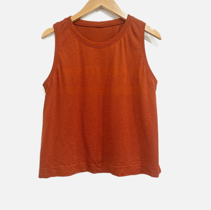 Lululemon Breeze By Muscle Crop Tank in Cayenne - Small