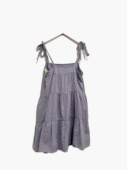 Urban Outfitters Purple Embroidered Mini Dress - Small