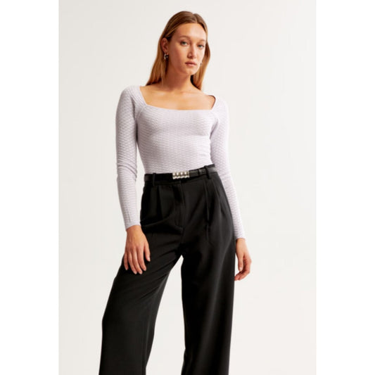 Abercrombie & Fitch Purple Knit Bodysuit - Medium