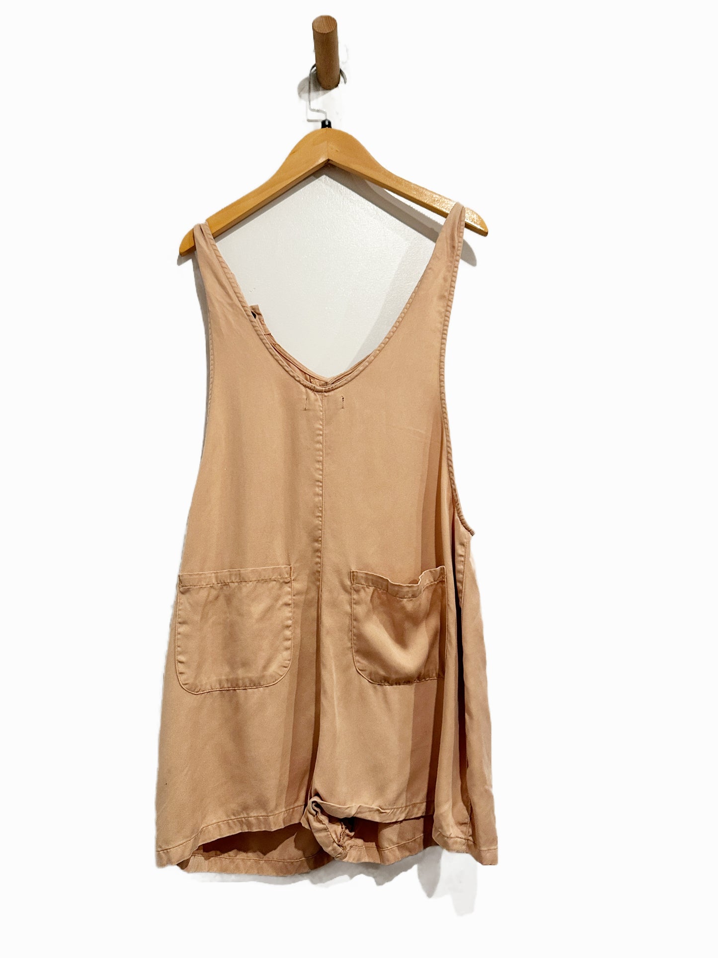 BDG Peach Button Front Romper - Small