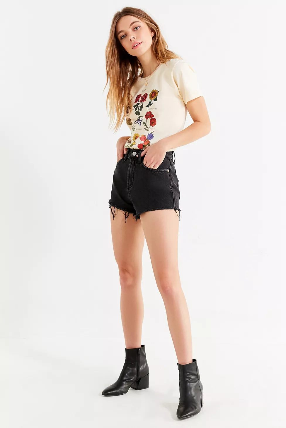 Future State Cream Flower Tee - XS