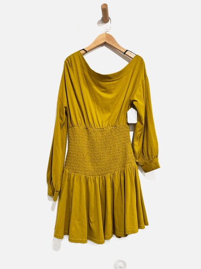 NWT Free People Scorching Hot Mini Dress in Golden Palm - Small