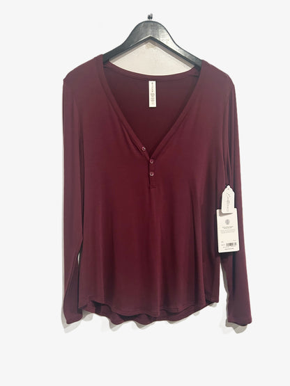 Athleta NWT Nighttime Bliss Sleep Top in Deep Burgundy - Large
