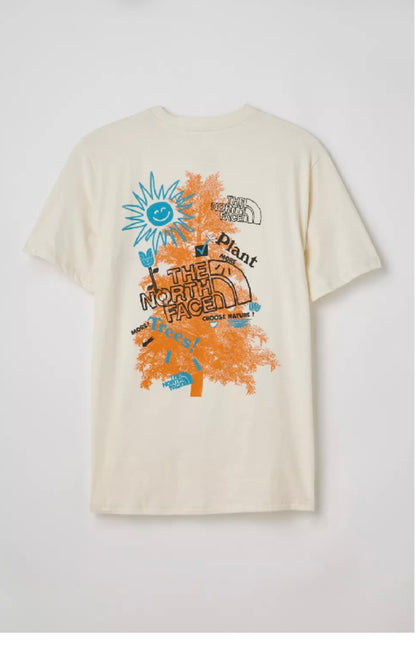The North Face Men’s Cream Embroidered Graphic Tee - Medium