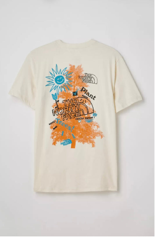 The North Face Men’s Cream Embroidered Graphic Tee - Medium