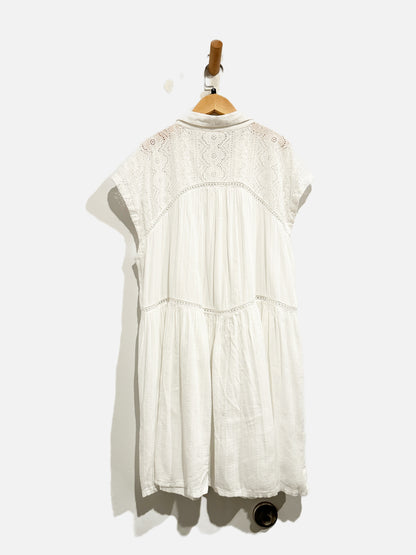 Lucky Brand White Embroidered Mini Dress - XL
