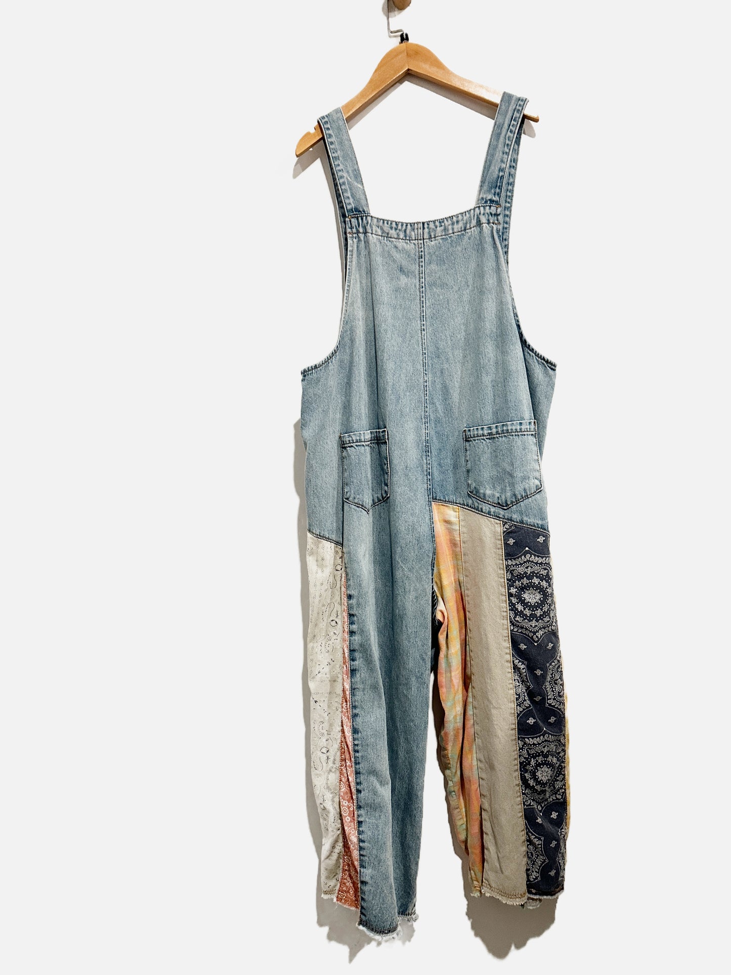 Easel Patchwork Overalls - Small