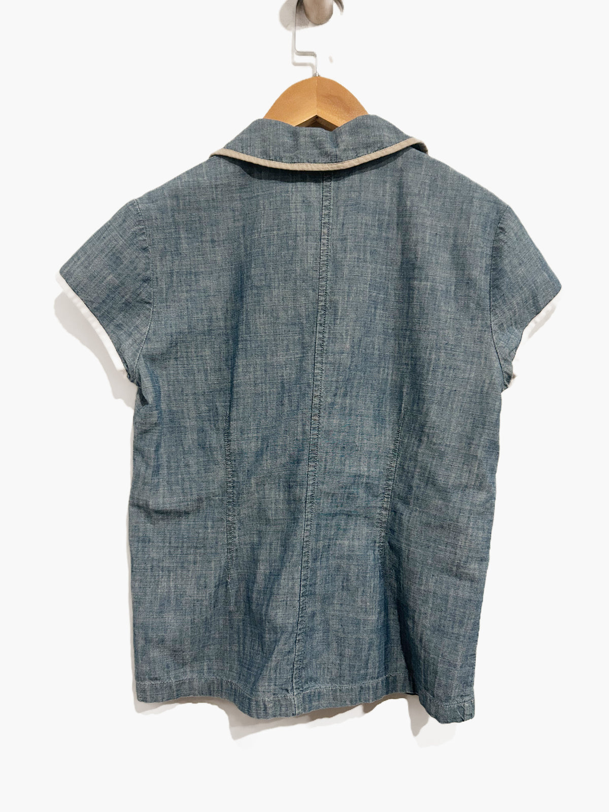 Gap Y2K Chambray Short Sleeve Button Down - XS