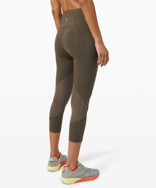 Lululemon Pace Rival Crop in Olive - 4