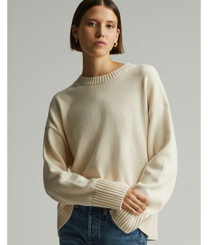 Everlane Organic Cotton Cream Sweater - XL