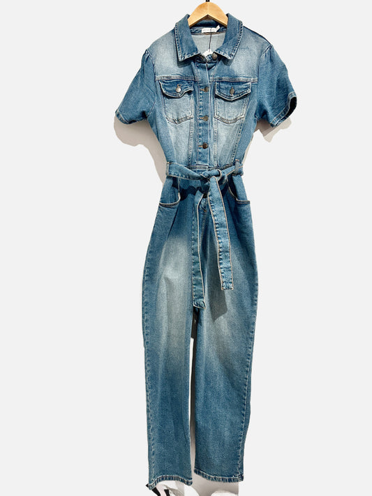 $$ Avec Les Filles Denim Jumpsuit - 29