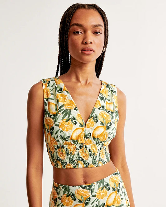 Abercrombie & Fitch NWT Lemon Linen Tank - Large