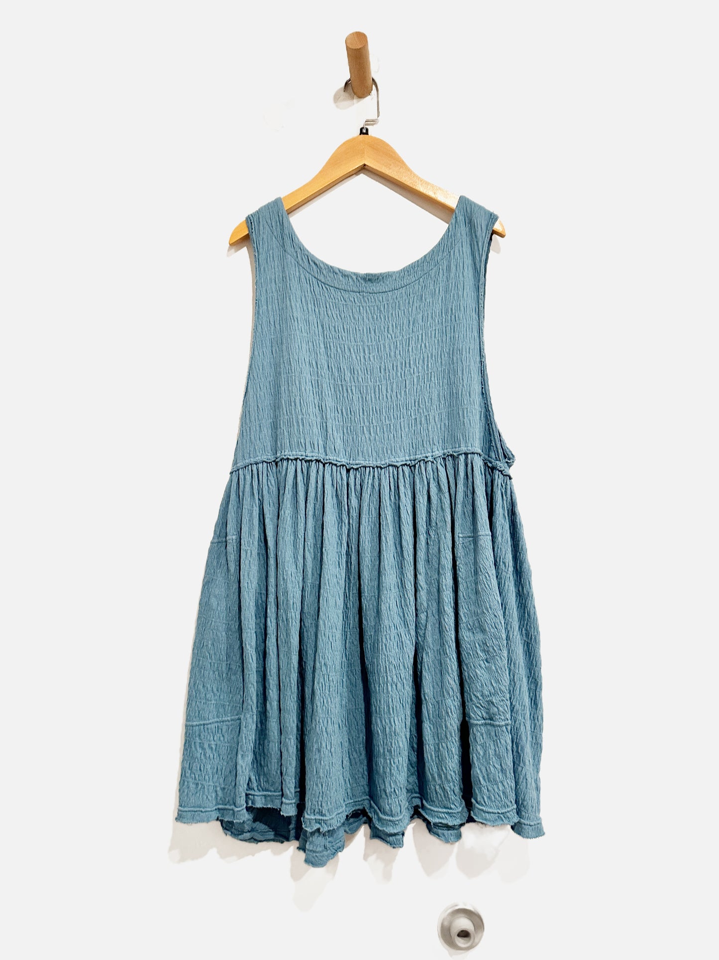 Free People Beach Blue Mini Dress - Medium