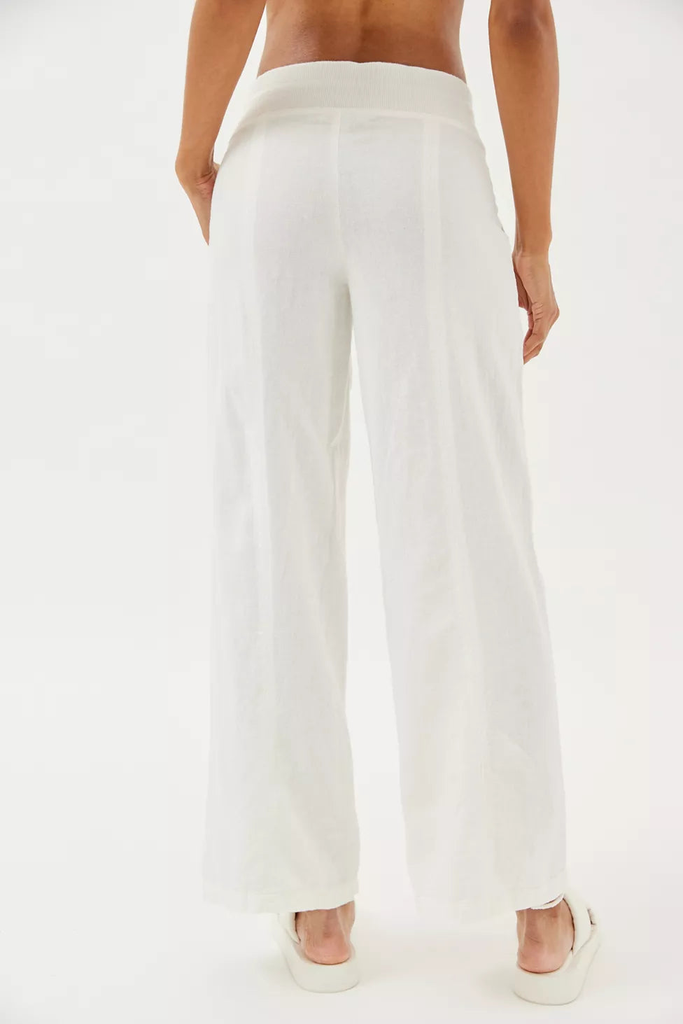Urban Outfitters Costa Linen Pant in White - Small