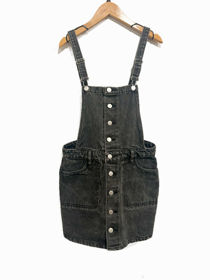Pacsun Black Denim Overall Dress - Small